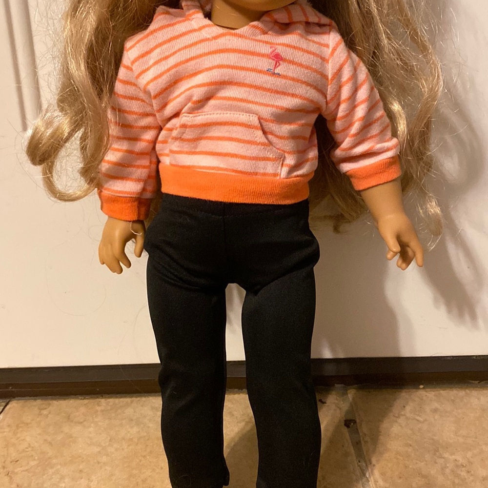 American girl hoodie with black pants